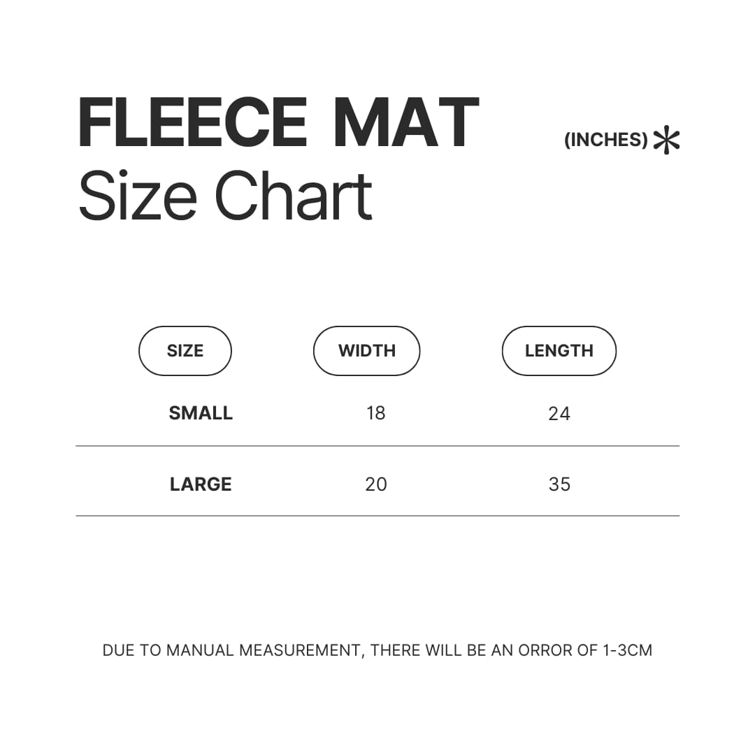 Fleece Mat Size Chart - Geometry Dash Store