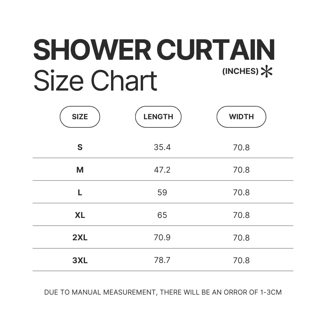 Shower Curtain Size Chart - Geometry Dash Store