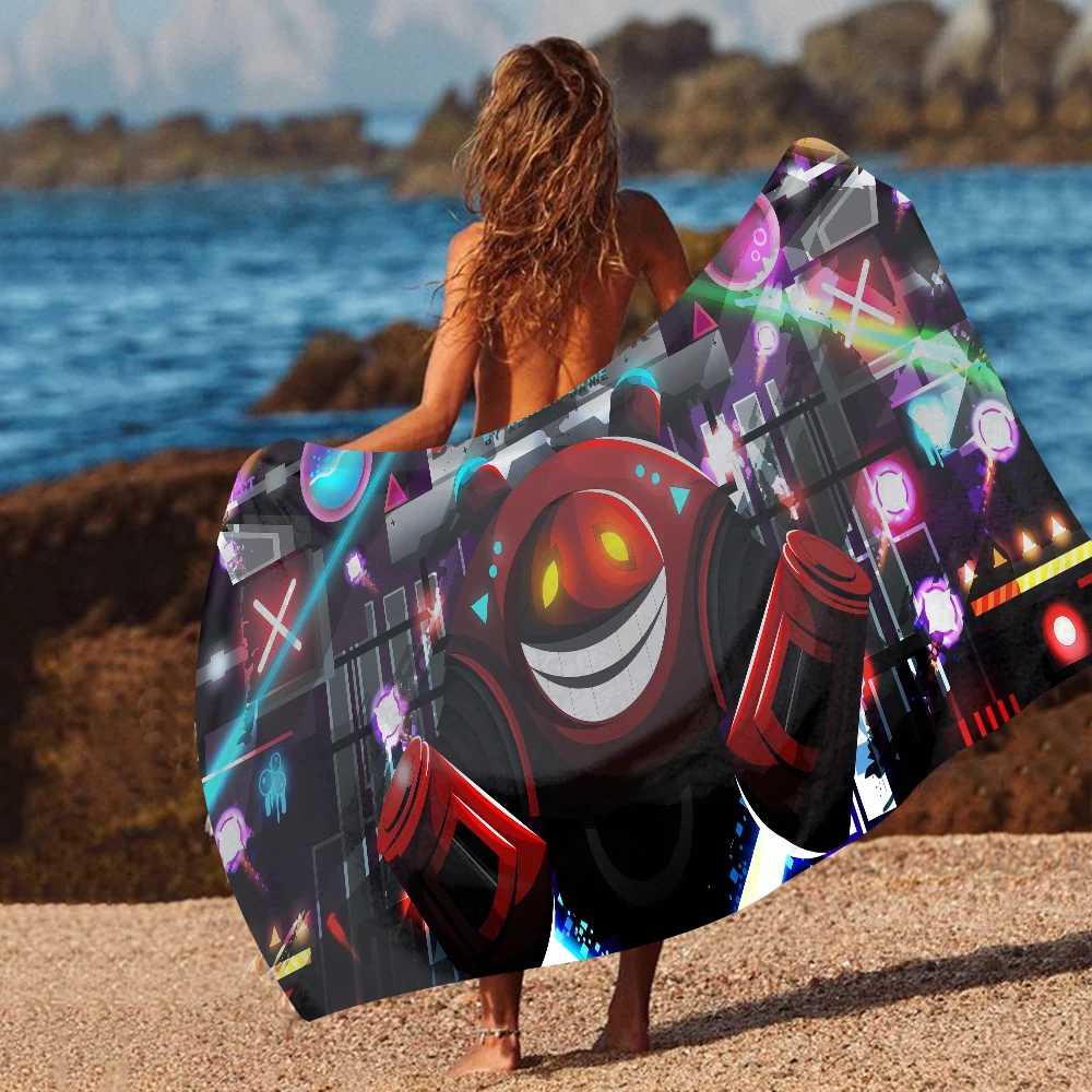 High Quality Video Game Geometry-Dash Towel Bath Towel